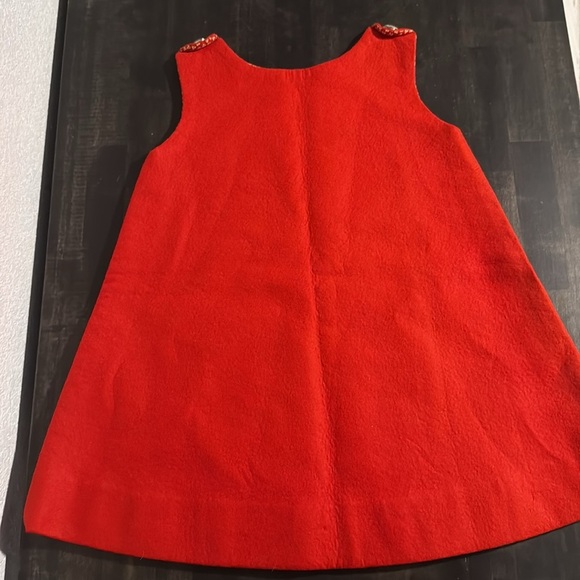 Vintage Hungarian Embroidered Jumper Dress Button Shoulder Felted Wool - Picture 5 of 8